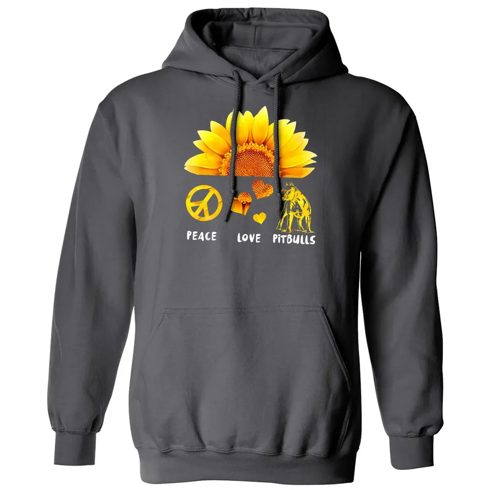 Peace + Love + Pitbulls Classic Unisex Hoodie - 7