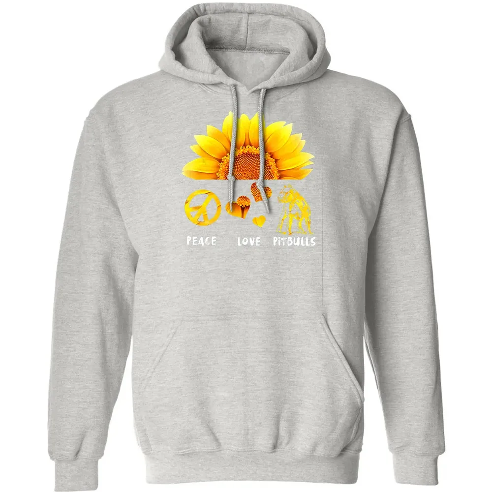 Peace + Love + Pitbulls Classic Unisex Hoodie - 8