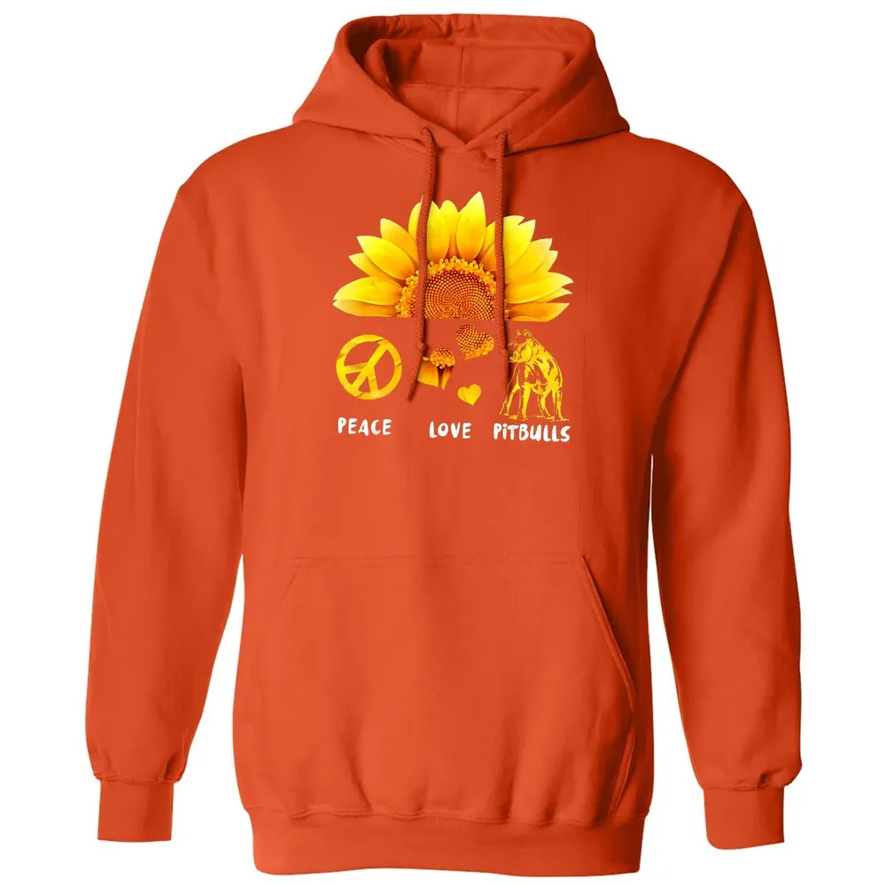 Peace + Love + Pitbulls Classic Unisex Hoodie - 10