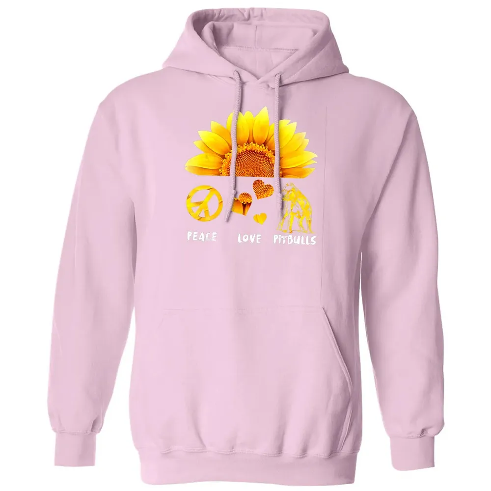 Peace + Love + Pitbulls Classic Unisex Hoodie - 3