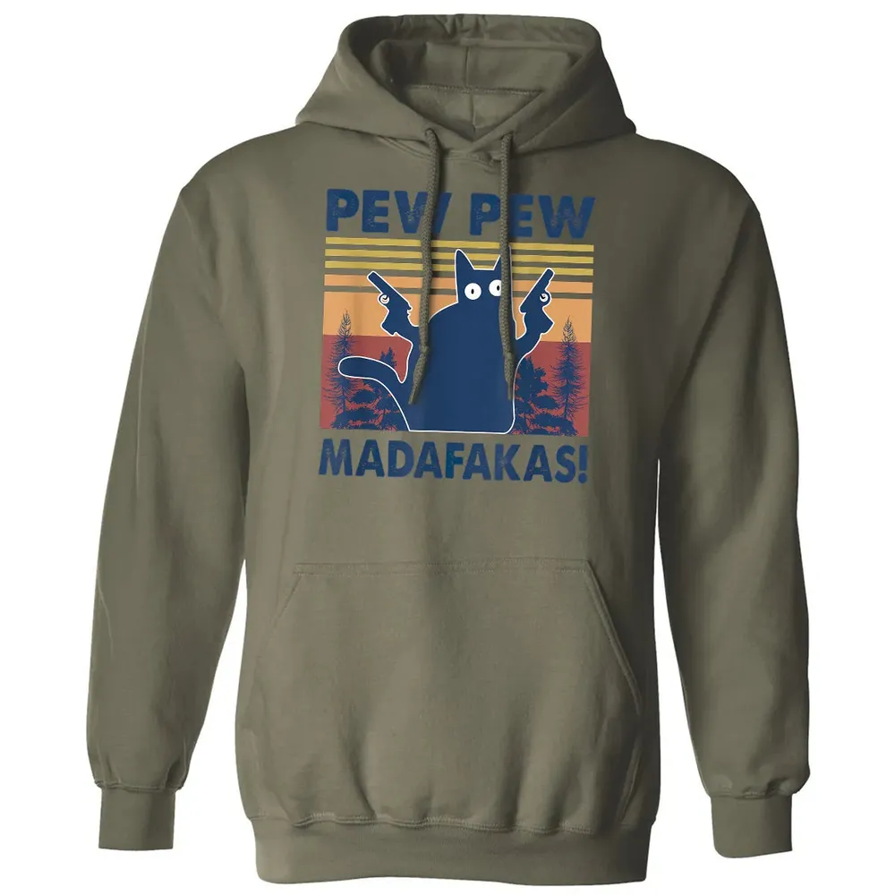 Cat Pew Pew Madafakas Classic Unisex Hoodie - 4