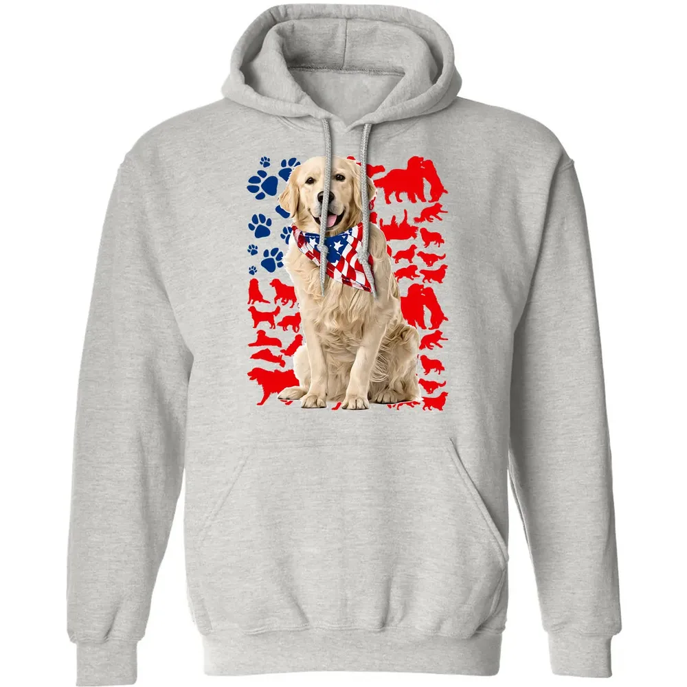 Golden Retriever 4th Of July Classic Unisex Hoodie - 2