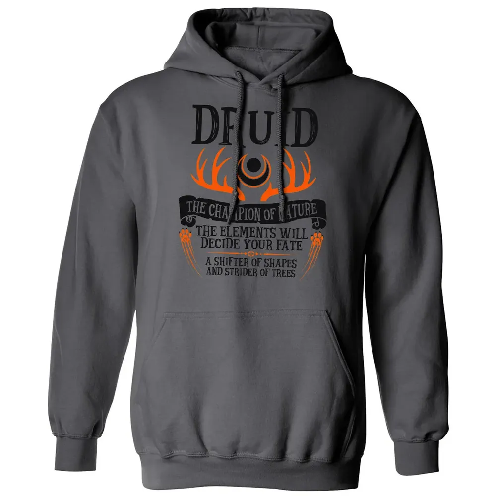 DRUID, THE CHAMPION OF NATURE  (Black) Classic Unisex Hoodie - 7