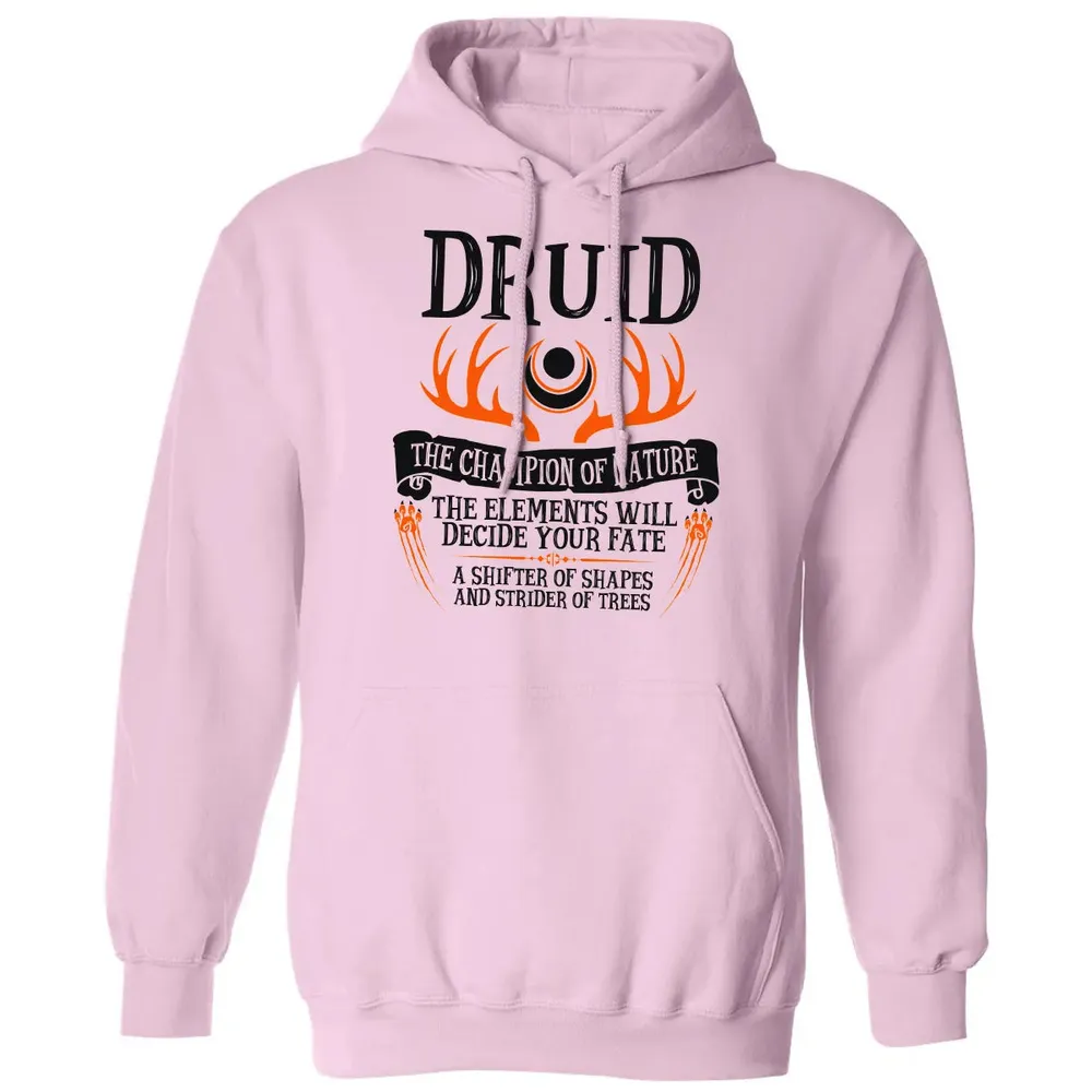 DRUID, THE CHAMPION OF NATURE  (Black) Classic Unisex Hoodie - 3