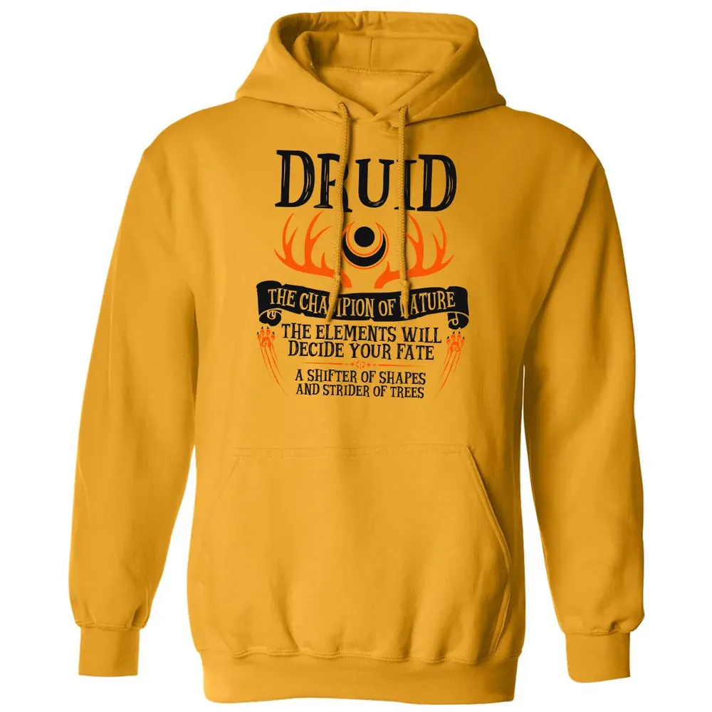 DRUID, THE CHAMPION OF NATURE  (Black) Classic Unisex Hoodie - 12