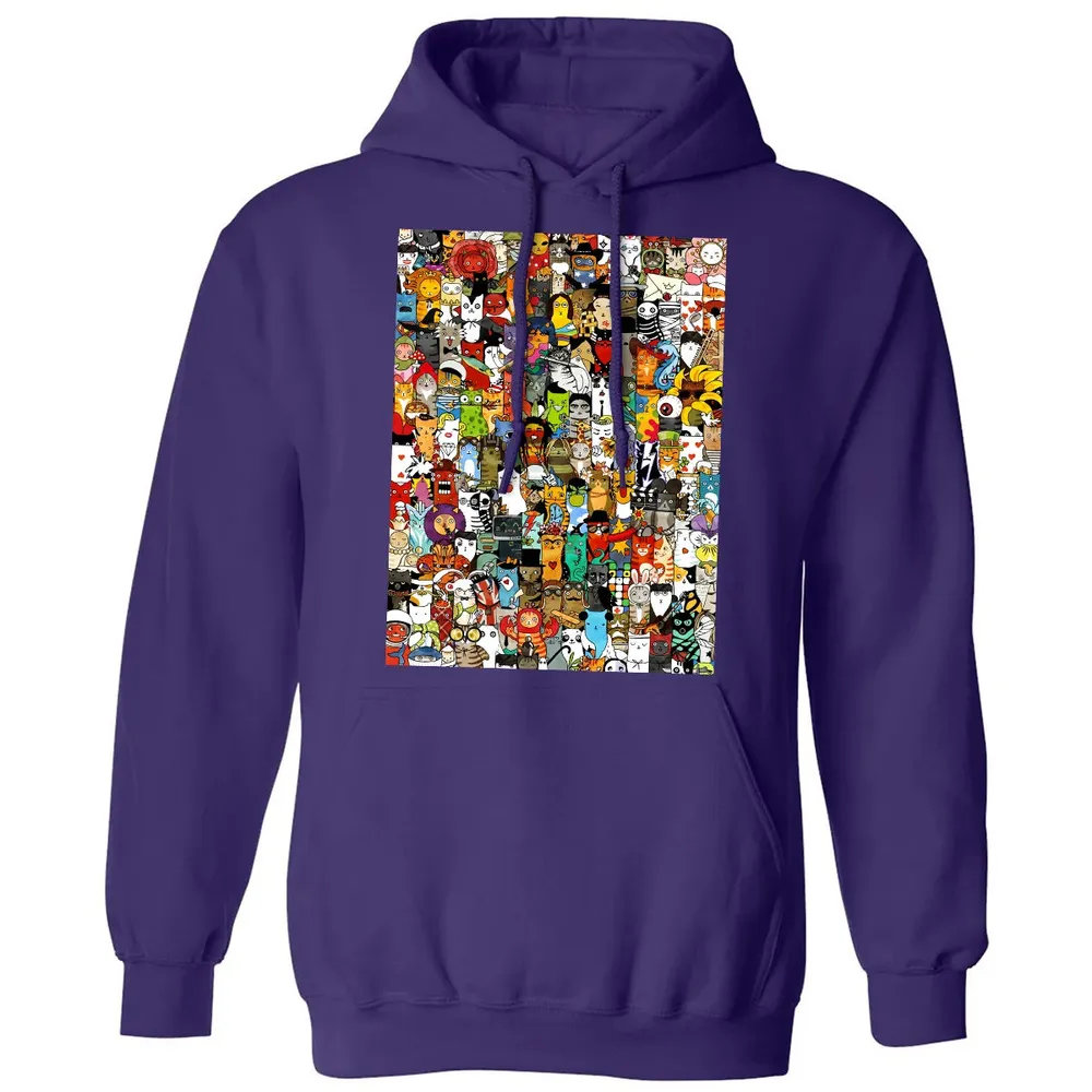 Cat Characters Classic Unisex Hoodie - 6