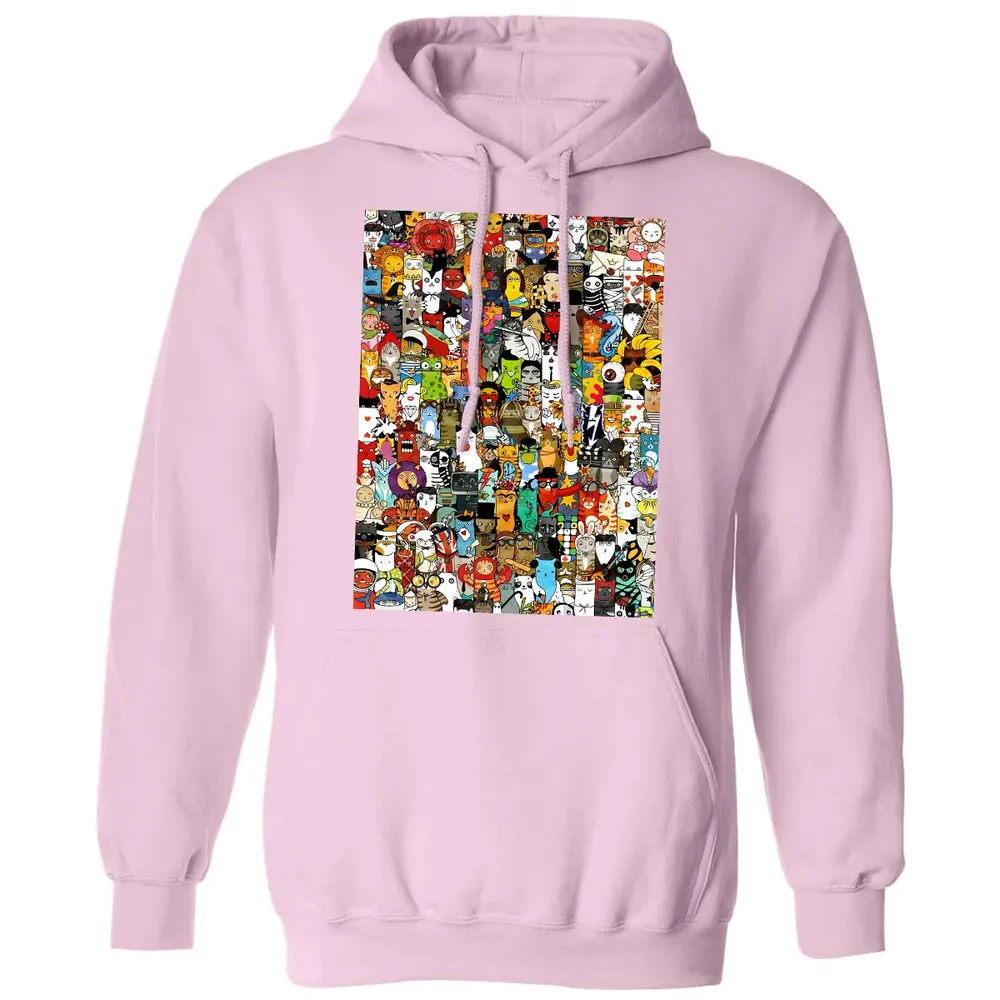 Cat Characters Classic Unisex Hoodie - 3