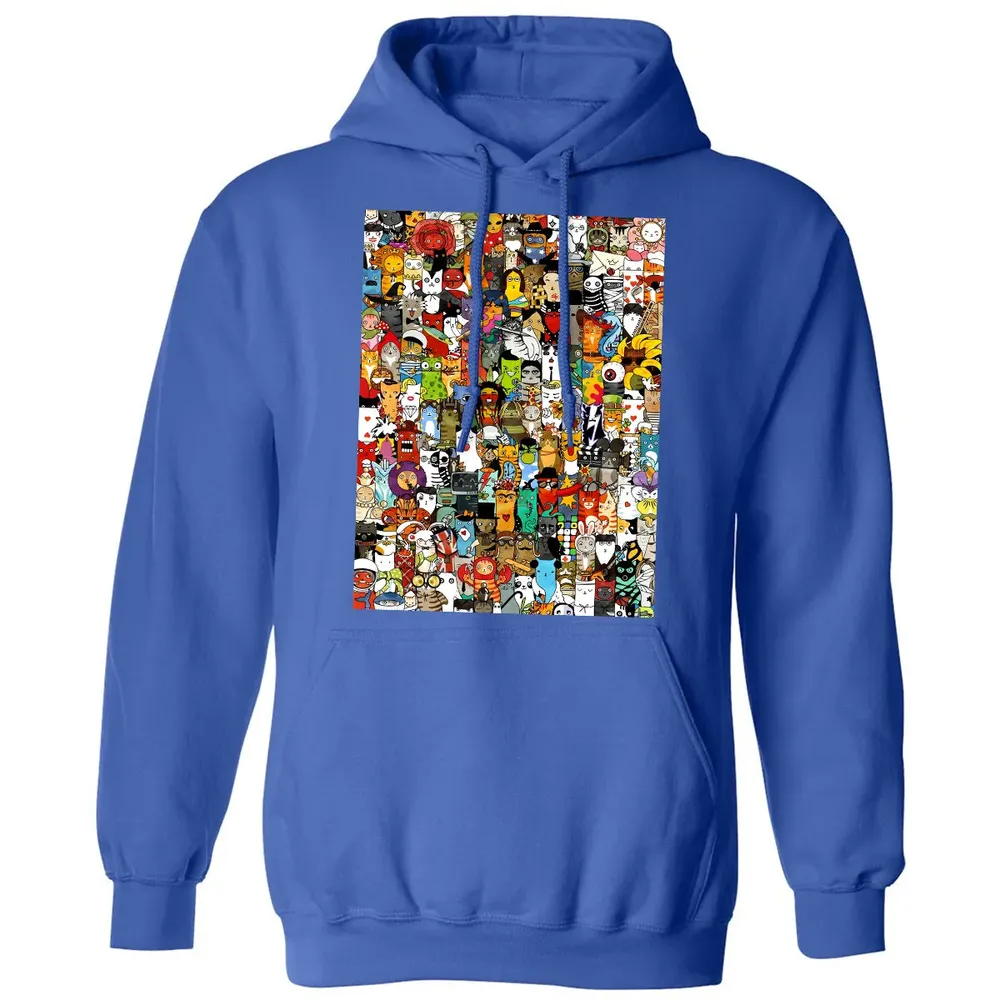 Cat Characters Classic Unisex Hoodie - 9