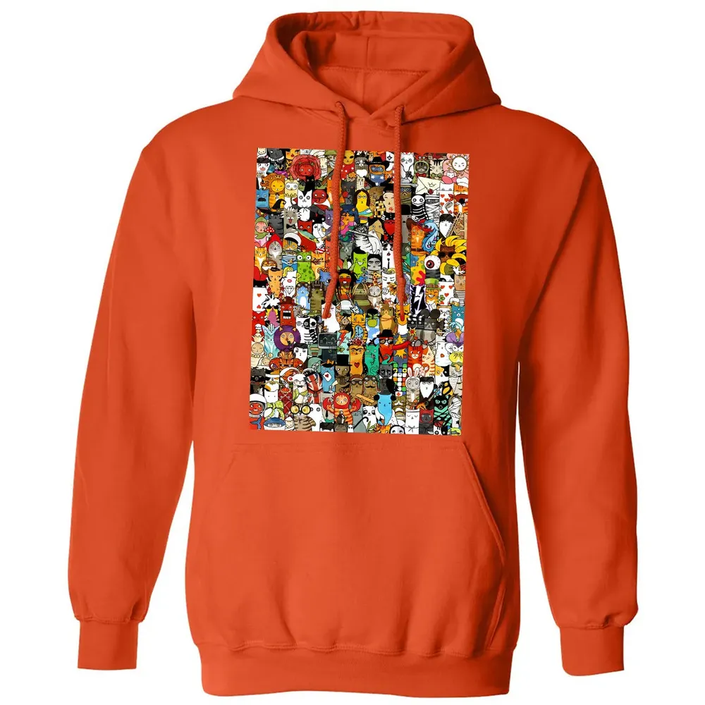 Cat Characters Classic Unisex Hoodie - 10