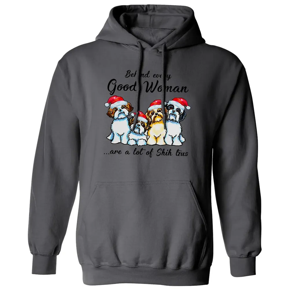 Behind every Good Woman are a lot of Shih Tzu Classic Unisex Hoodie - 7