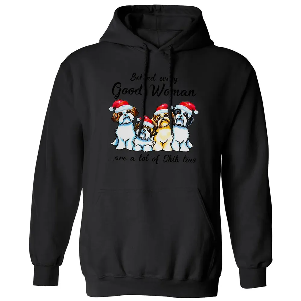 Behind every Good Woman are a lot of Shih Tzu Classic Unisex Hoodie - 11
