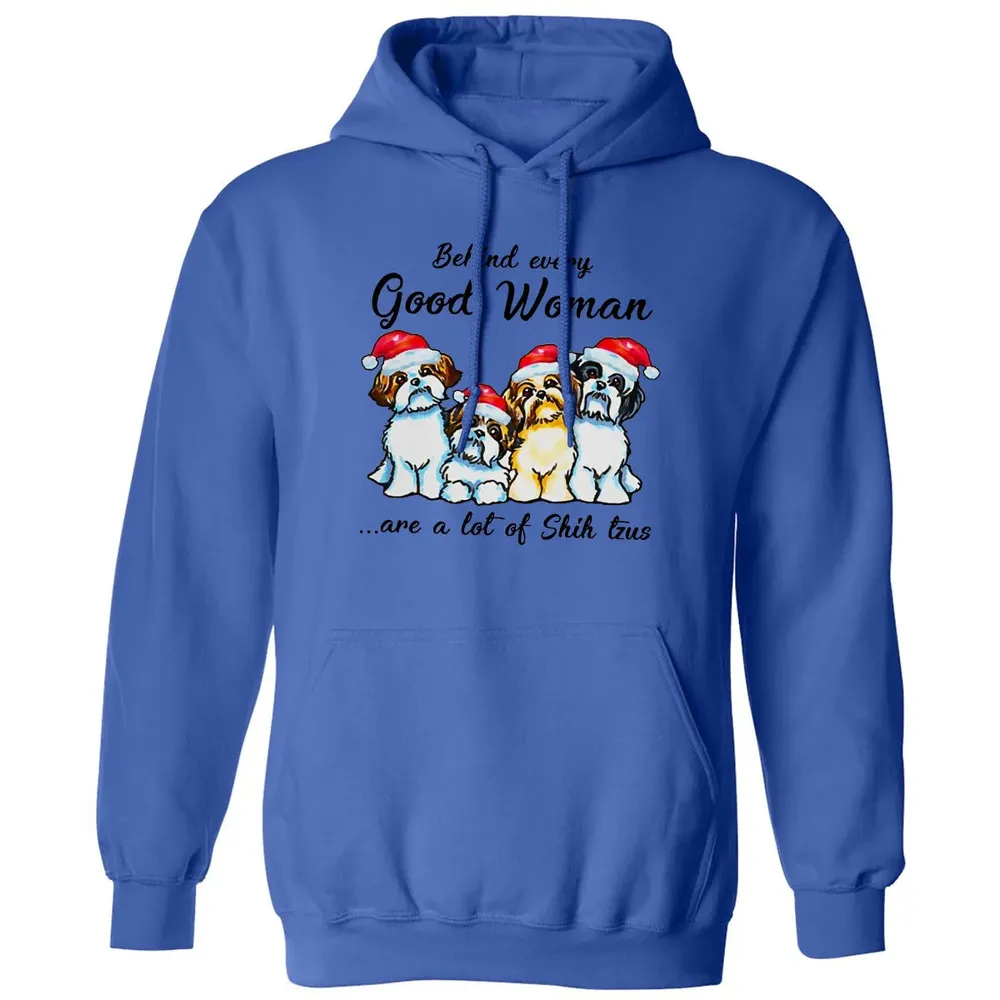 Behind every Good Woman are a lot of Shih Tzu Classic Unisex Hoodie - 9