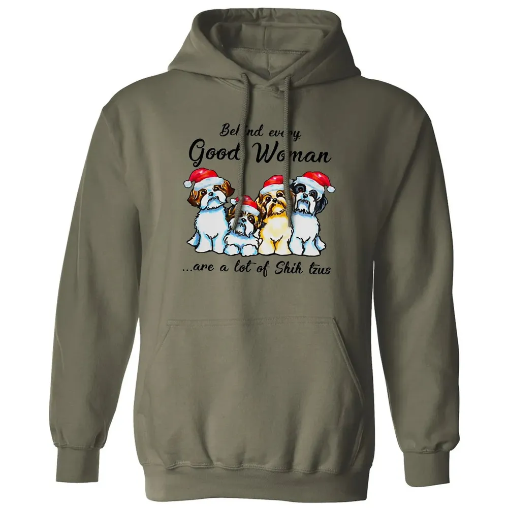 Behind every Good Woman are a lot of Shih Tzu Classic Unisex Hoodie - 4