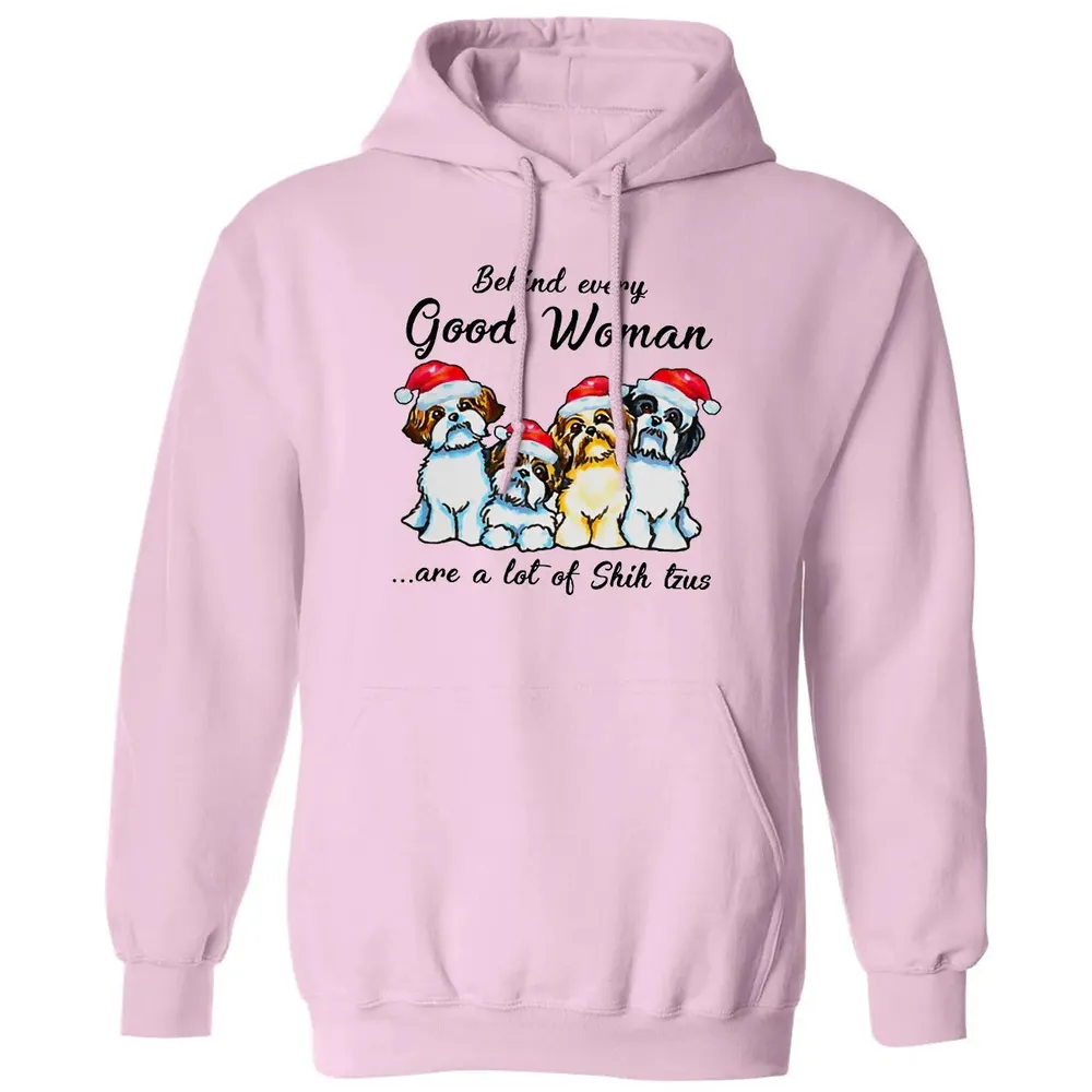 Behind every Good Woman are a lot of Shih Tzu Classic Unisex Hoodie - 3