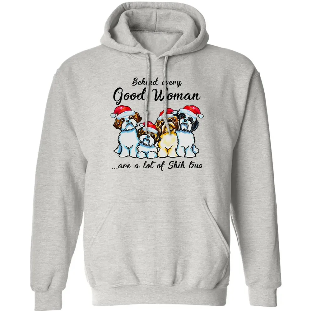 Behind every Good Woman are a lot of Shih Tzu Classic Unisex Hoodie - 2