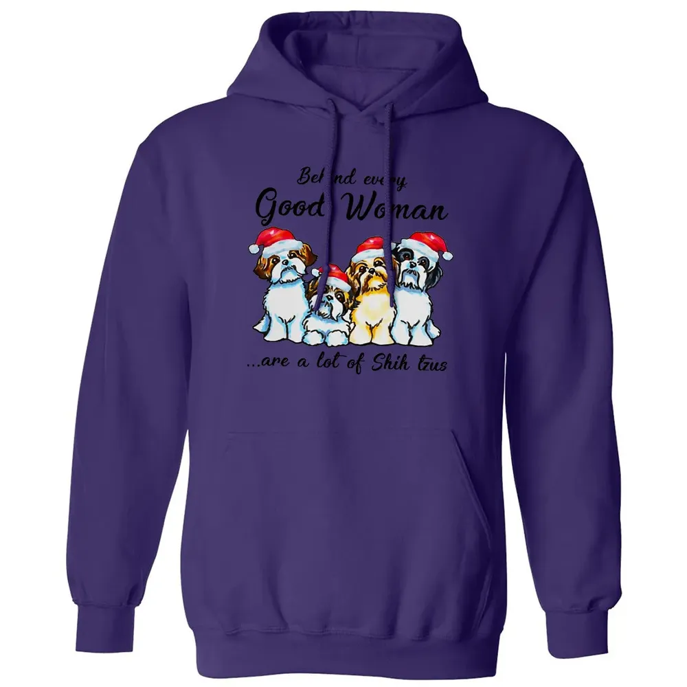 Behind every Good Woman are a lot of Shih Tzu Classic Unisex Hoodie - 6