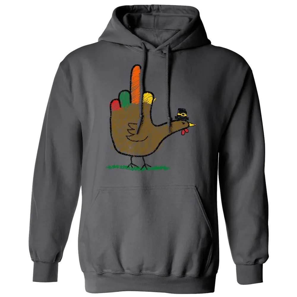 Mid Finger Thanksgiving Classic Unisex Hoodie - 7