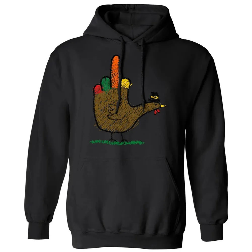 Mid Finger Thanksgiving Classic Unisex Hoodie - 11