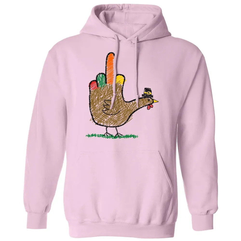 Mid Finger Thanksgiving Classic Unisex Hoodie - 3