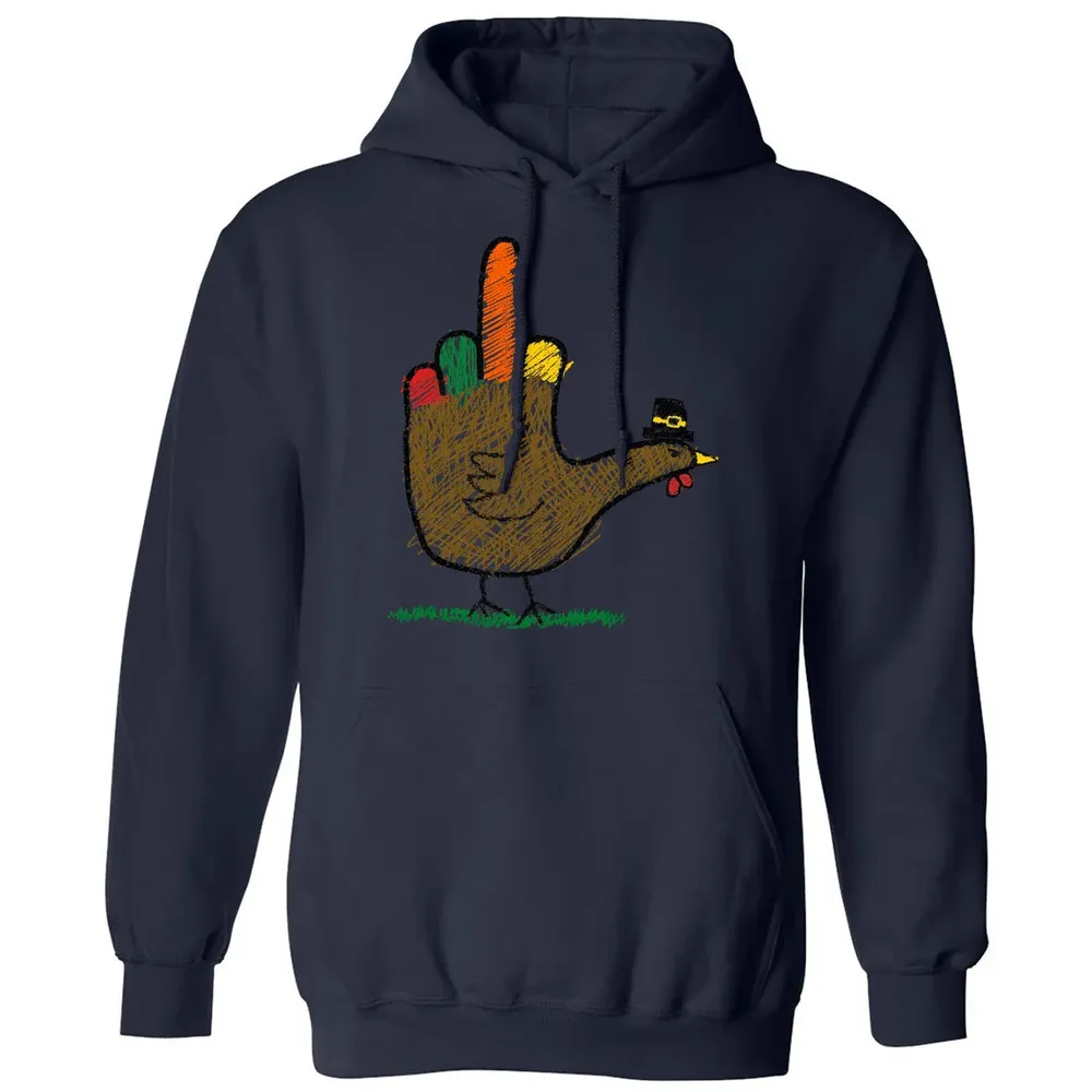 Mid Finger Thanksgiving Classic Unisex Hoodie - 8