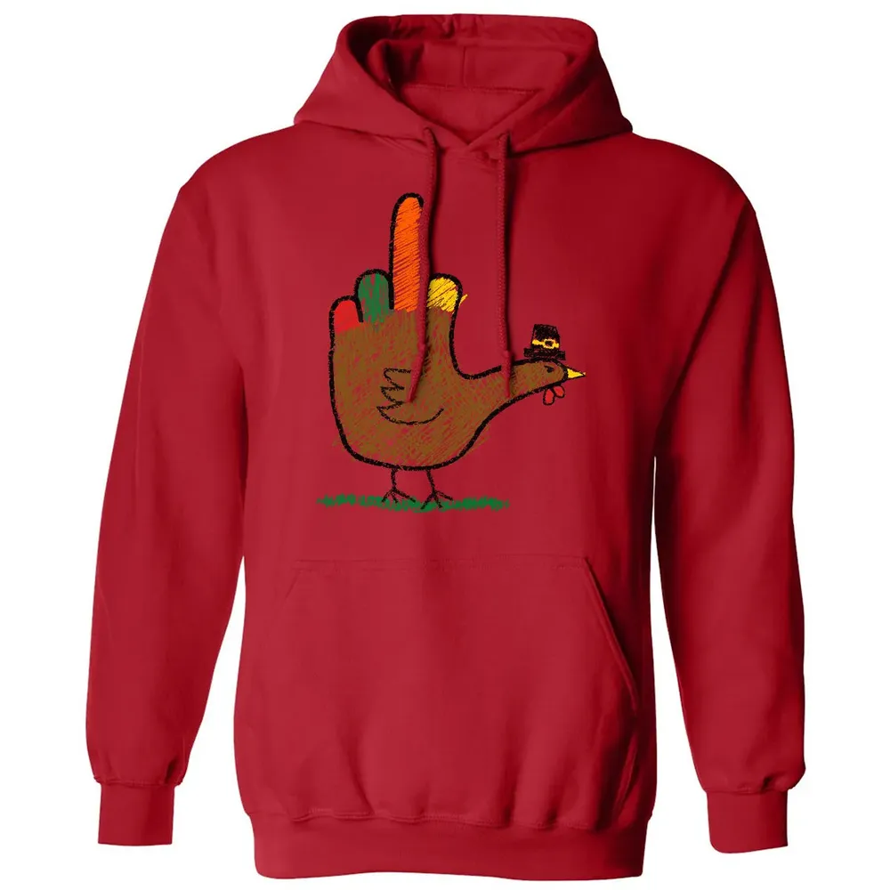 Mid Finger Thanksgiving Classic Unisex Hoodie - 5