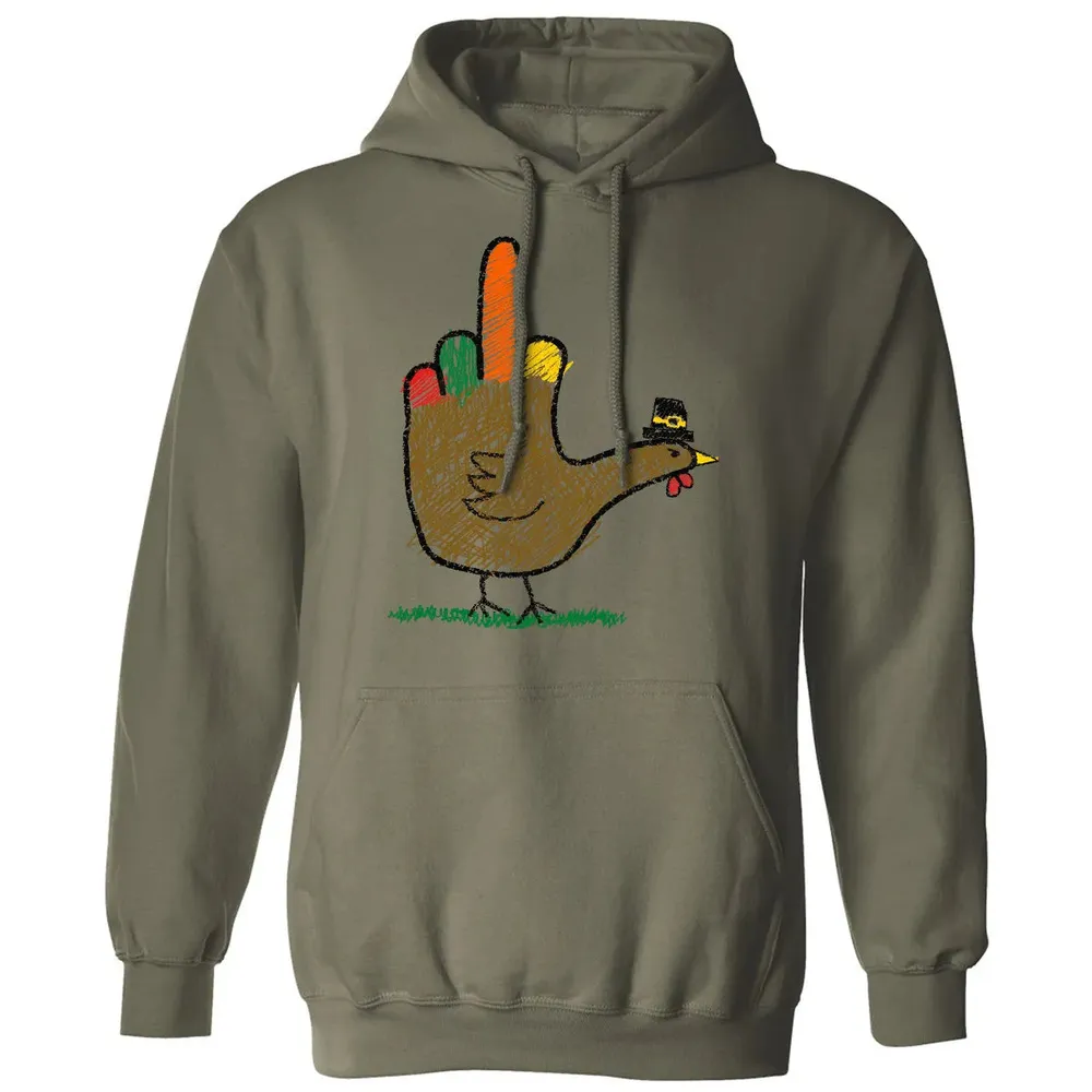 Mid Finger Thanksgiving Classic Unisex Hoodie - 4