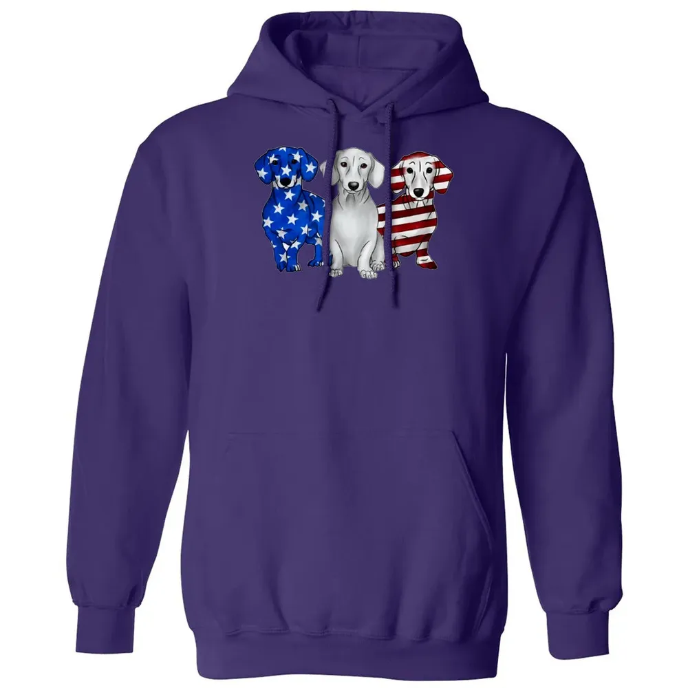 Dachshund American Flag Classic Unisex Hoodie - 6