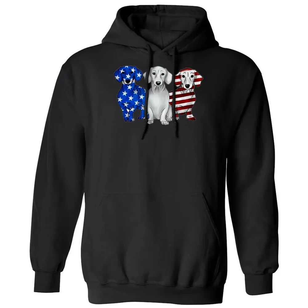 Dachshund American Flag Classic Unisex Hoodie - 11