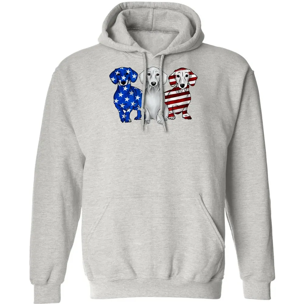 Dachshund American Flag Classic Unisex Hoodie - 2