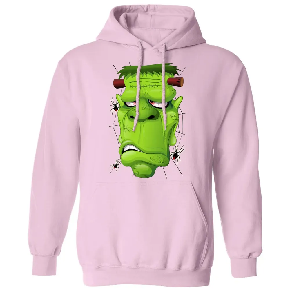 Frankenstein Ugly Portrait and Spiders Classic Unisex Hoodie - 3