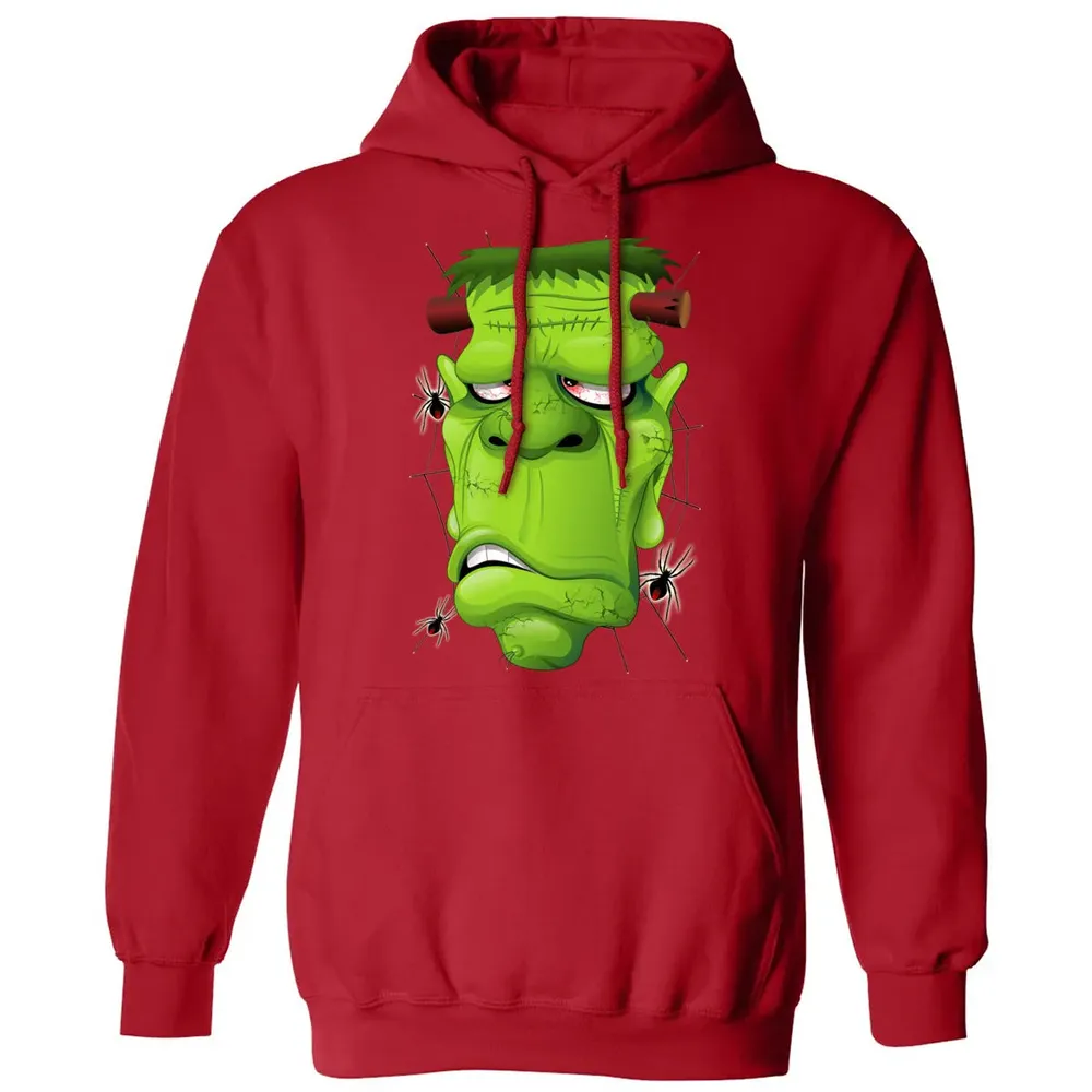 Frankenstein Ugly Portrait and Spiders Classic Unisex Hoodie - 5