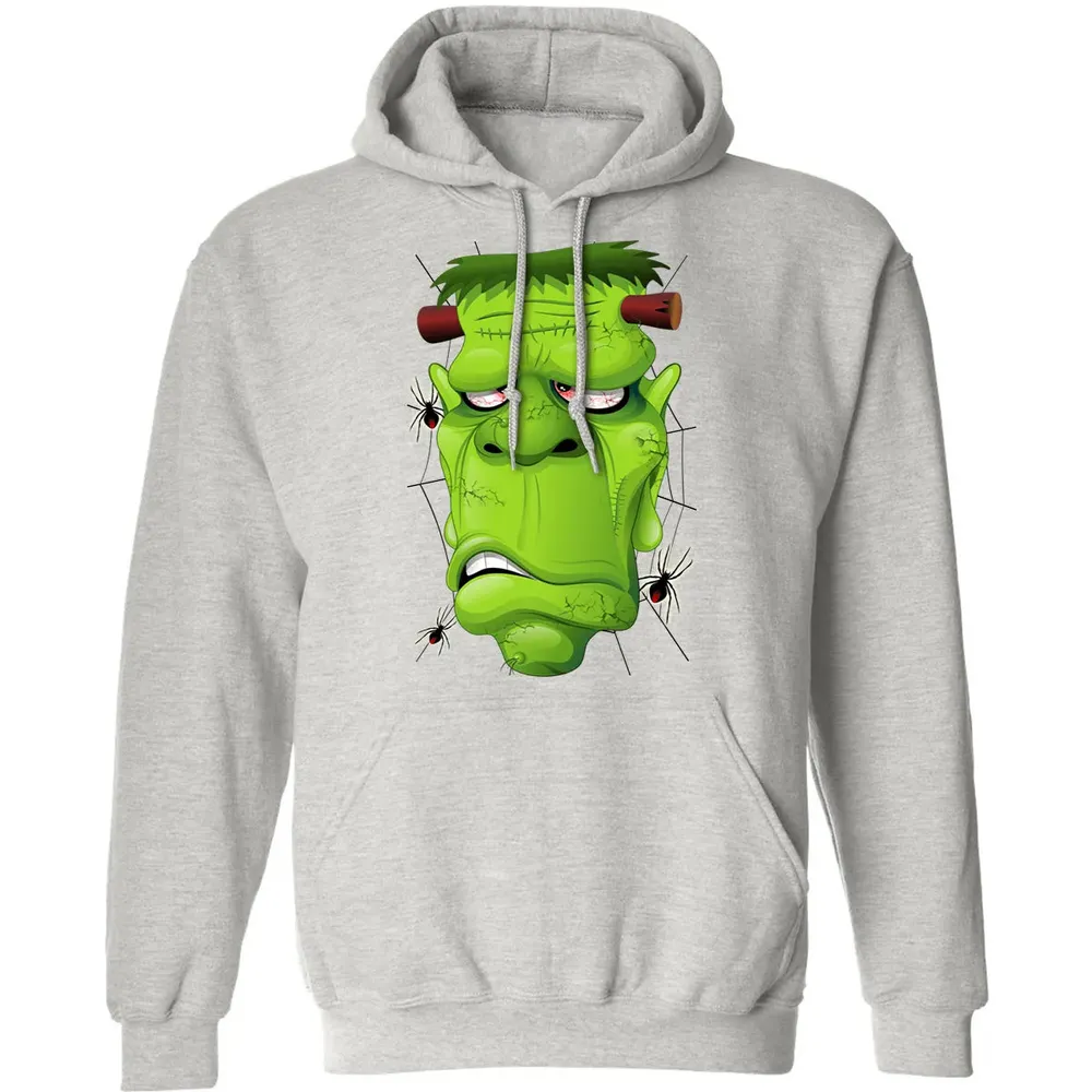 Frankenstein Ugly Portrait and Spiders Classic Unisex Hoodie - 2