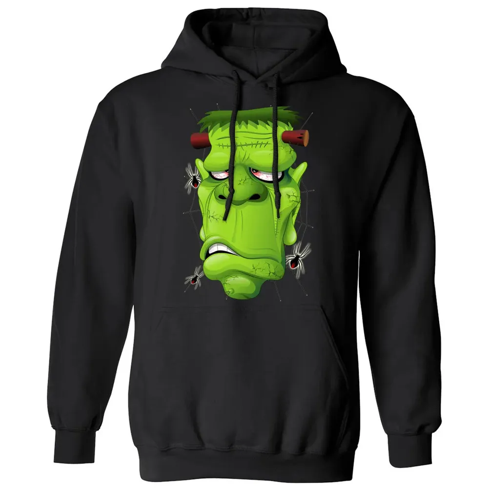 Frankenstein Ugly Portrait and Spiders Classic Unisex Hoodie - 11