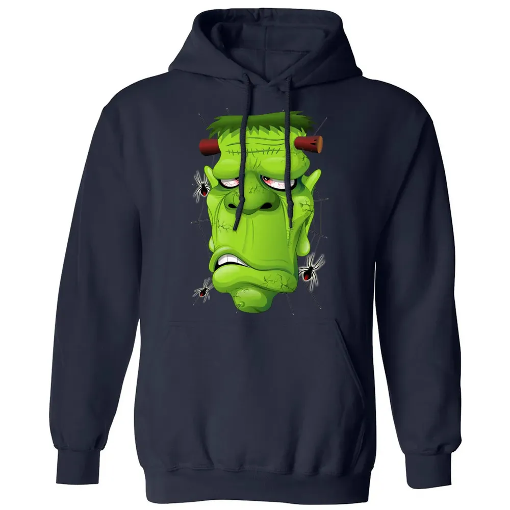 Frankenstein Ugly Portrait and Spiders Classic Unisex Hoodie - 8