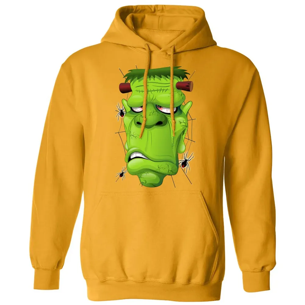 Frankenstein Ugly Portrait and Spiders Classic Unisex Hoodie - 12