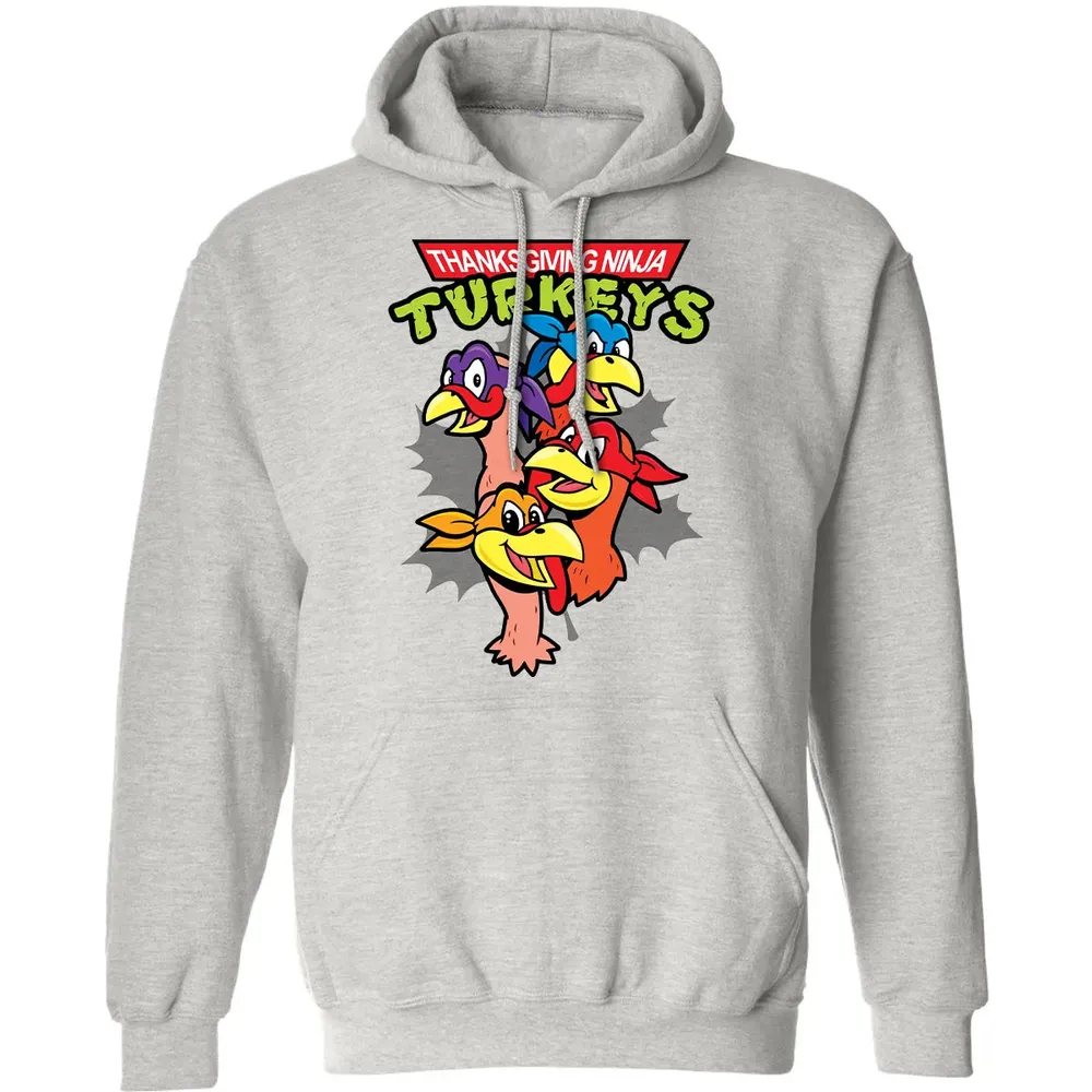 Thanksgiving Ninja Turkey Classic Unisex Hoodie - 2