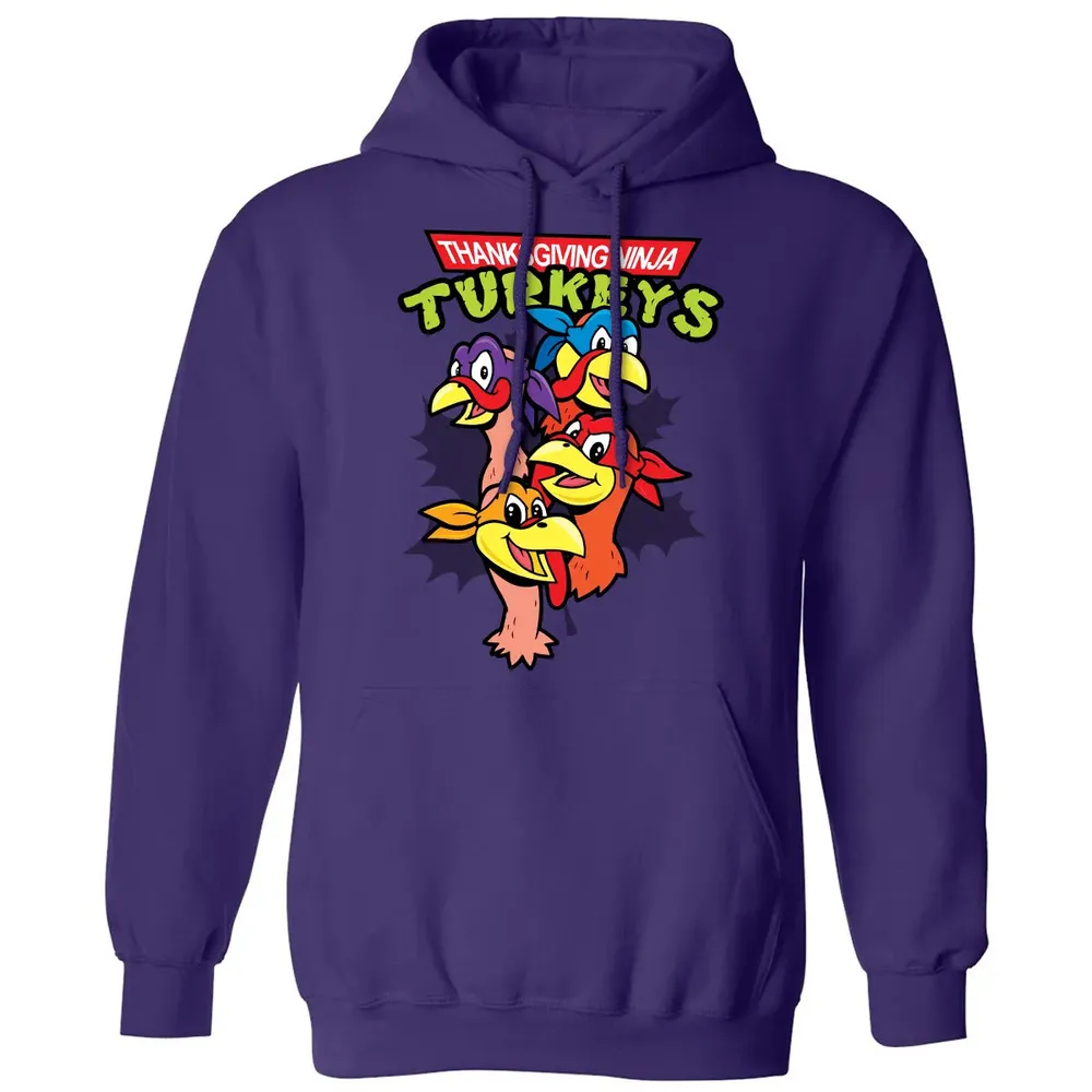 Thanksgiving Ninja Turkey Classic Unisex Hoodie - 6
