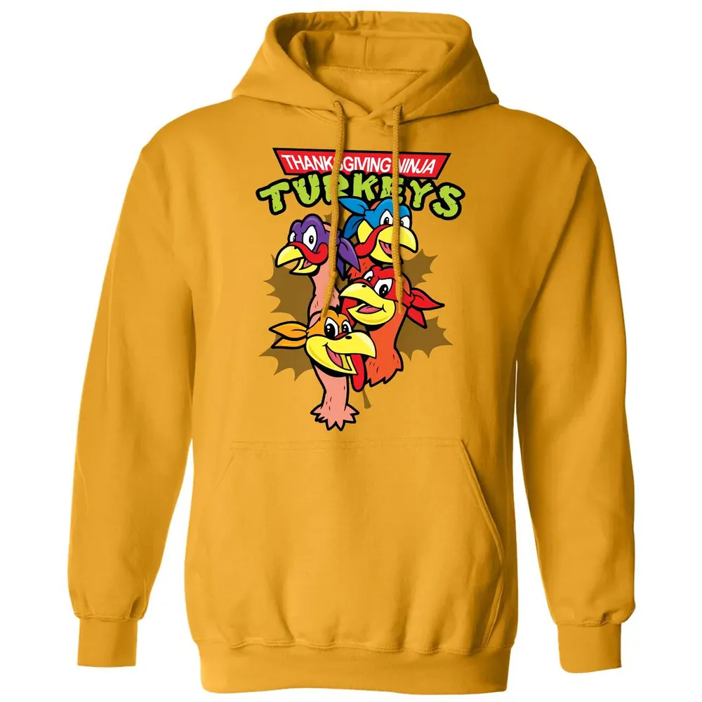 Thanksgiving Ninja Turkey Classic Unisex Hoodie - 12