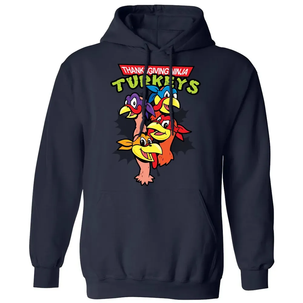 Thanksgiving Ninja Turkey Classic Unisex Hoodie - 8