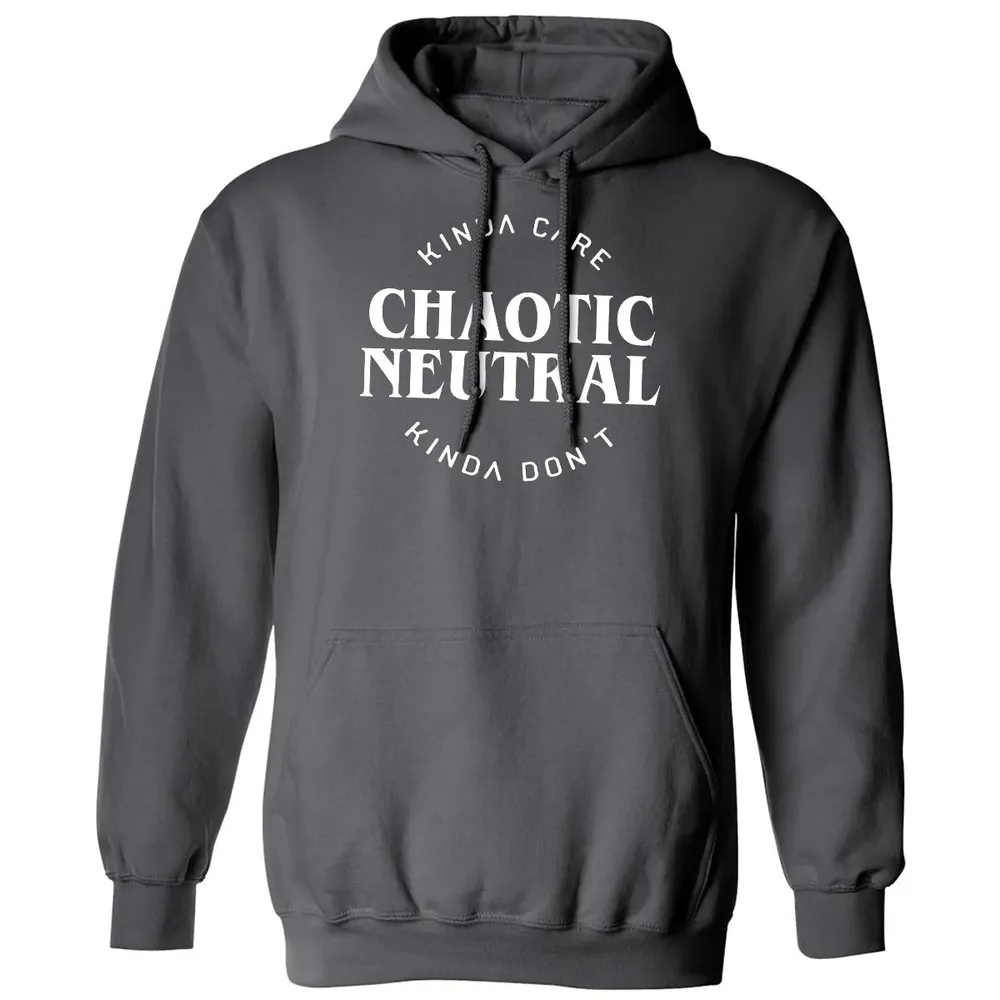 Chaotic Neutral Alignment Kinda Care Kinda Don t Classic Unisex Hoodie - 7