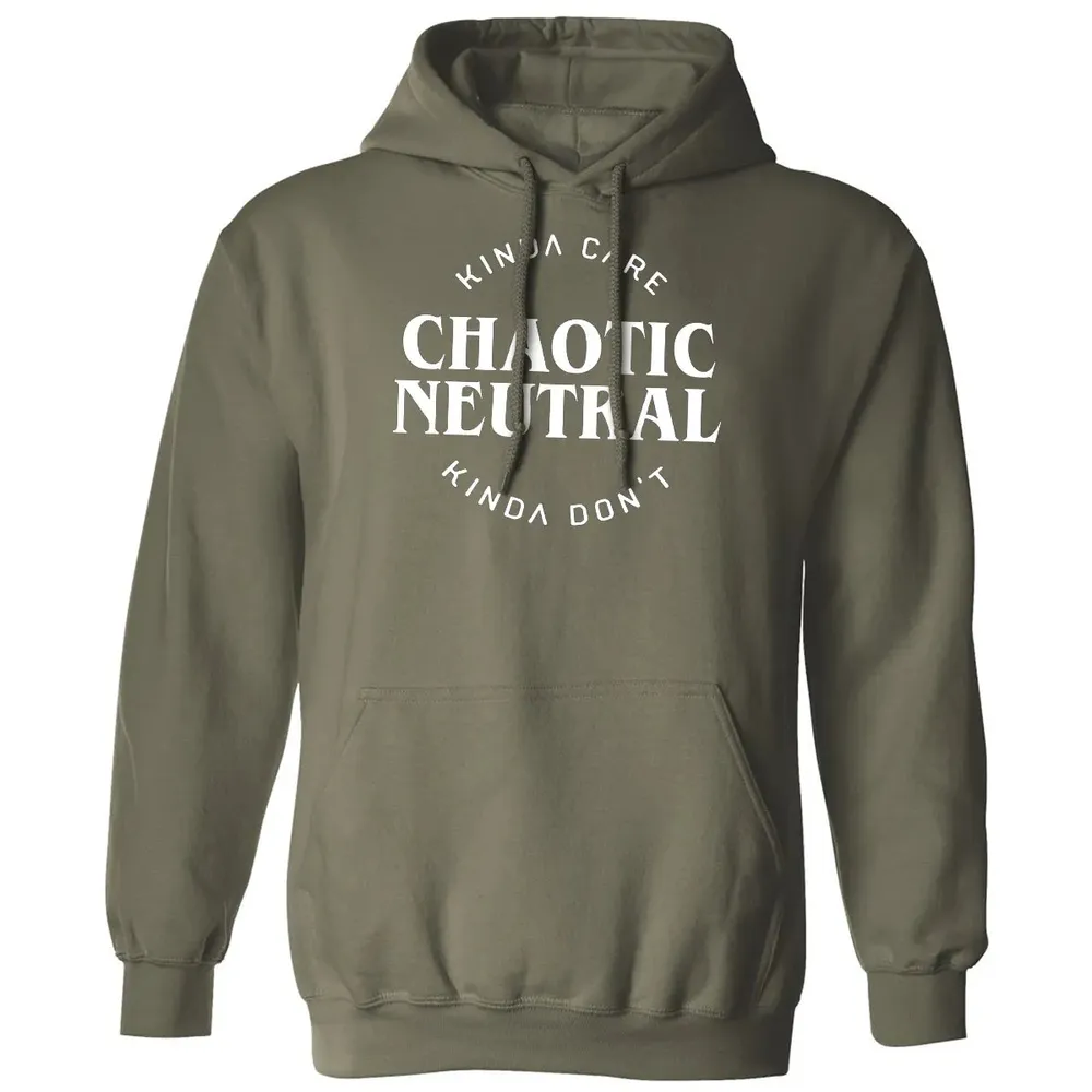 Chaotic Neutral Alignment Kinda Care Kinda Don t Classic Unisex Hoodie - 4