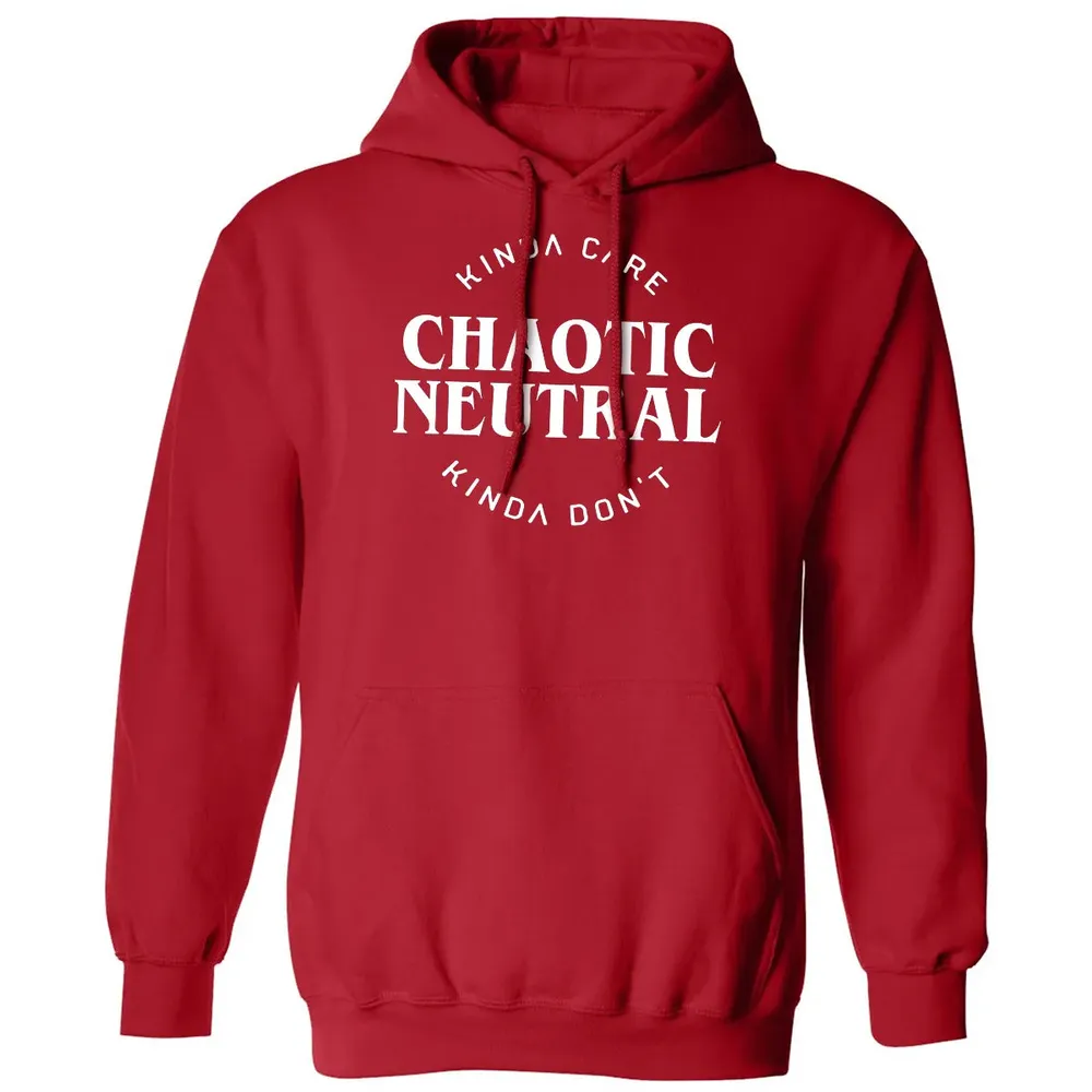 Chaotic Neutral Alignment Kinda Care Kinda Don t Classic Unisex Hoodie - 5