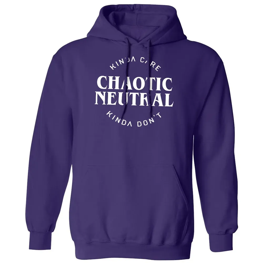 Chaotic Neutral Alignment Kinda Care Kinda Don t Classic Unisex Hoodie - 6