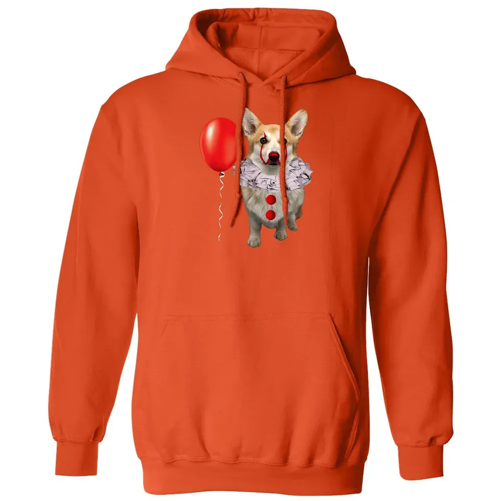 Corgi Scary Clown Funny Corgi Halloween Classic Unisex Hoodie - 10