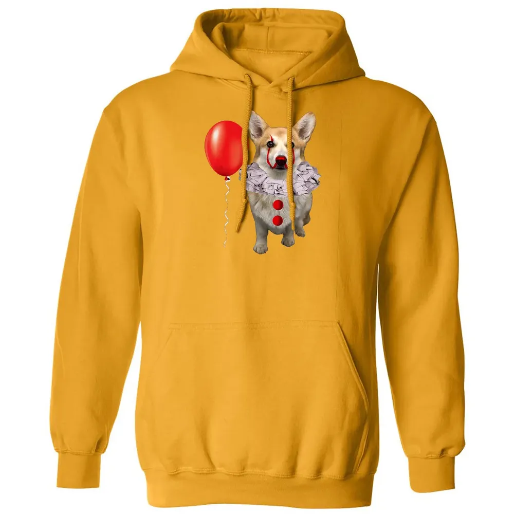 Corgi Scary Clown Funny Corgi Halloween Classic Unisex Hoodie - 12