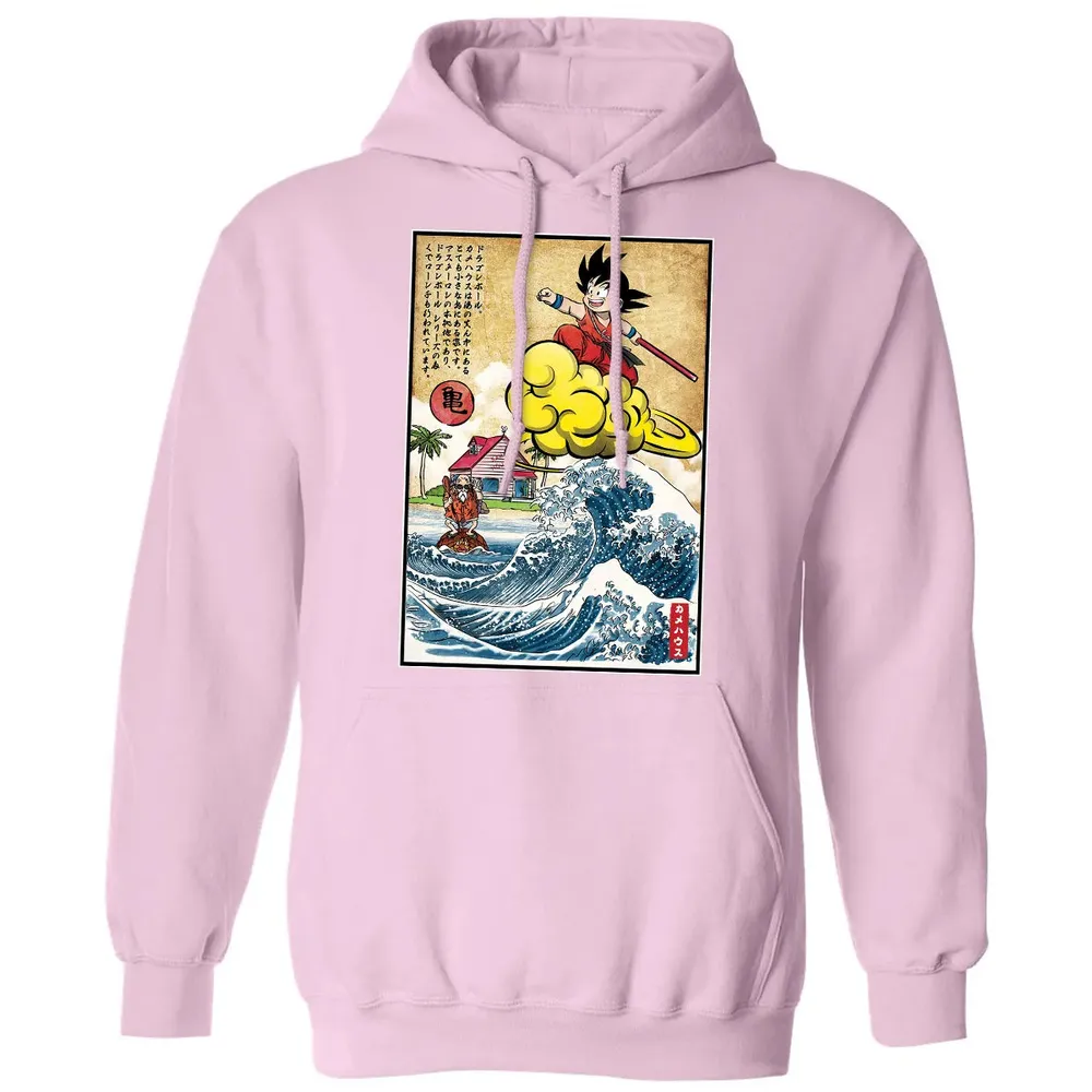 Pink house on small island Classic Unisex Hoodie - 3