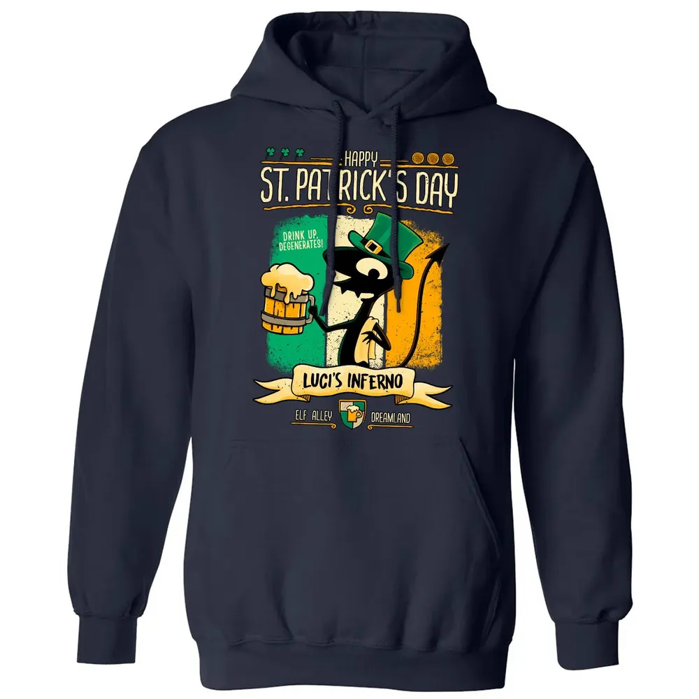 St Patrickâ€™s at Luci's Classic Unisex Hoodie - 2