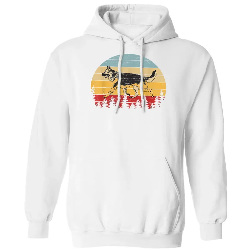 German Shepherd Vintage Retro Classic Unisex Hoodie - 11