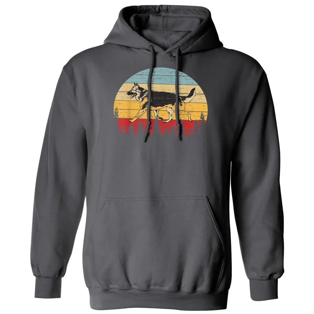 German Shepherd Vintage Retro Classic Unisex Hoodie - 7