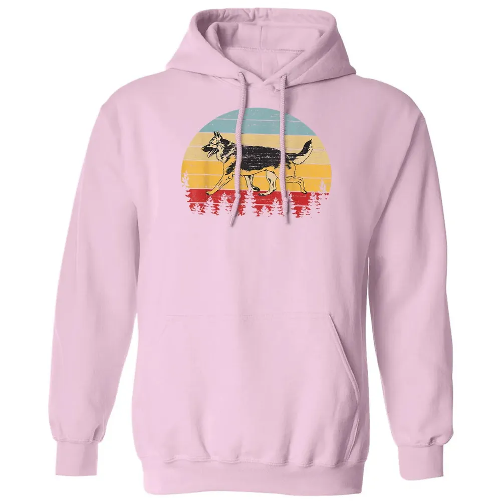 German Shepherd Vintage Retro Classic Unisex Hoodie - 3